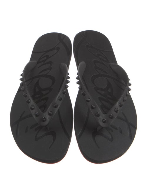 Christian Louboutin Rubber Studded Accents Flip Flops