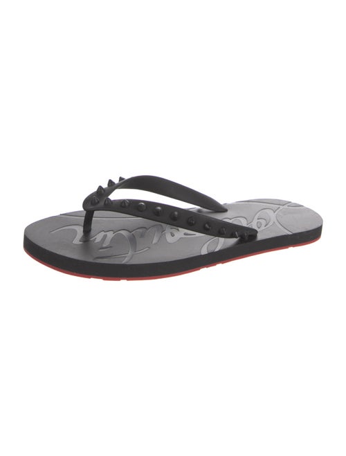 Christian Louboutin Rubber Studded Accents Flip Flops