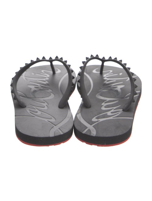 Christian Louboutin Rubber Studded Accents Flip Flops