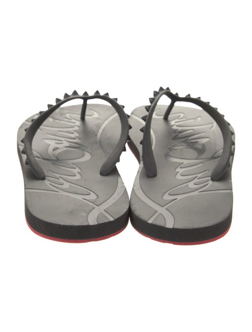 Christian Louboutin Rubber Studded Accents Flip Flops