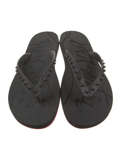 Christian Louboutin Rubber Studded Accents Flip Flops
