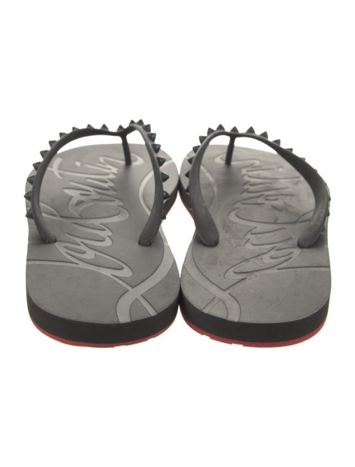 Christian Louboutin Rubber Studded Accents Flip Flops