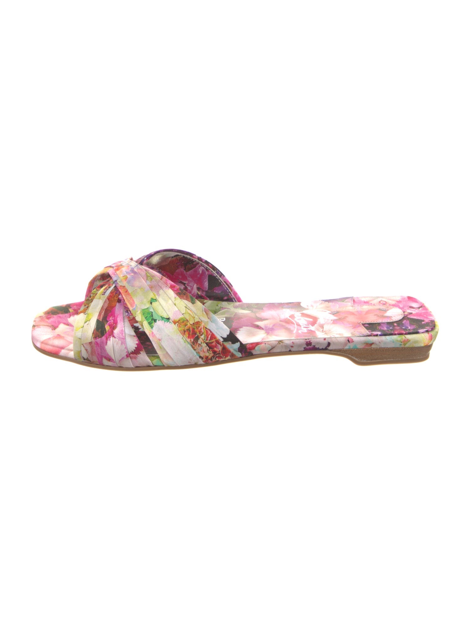 Christian Louboutin Satin Printed Slides w/ Tags