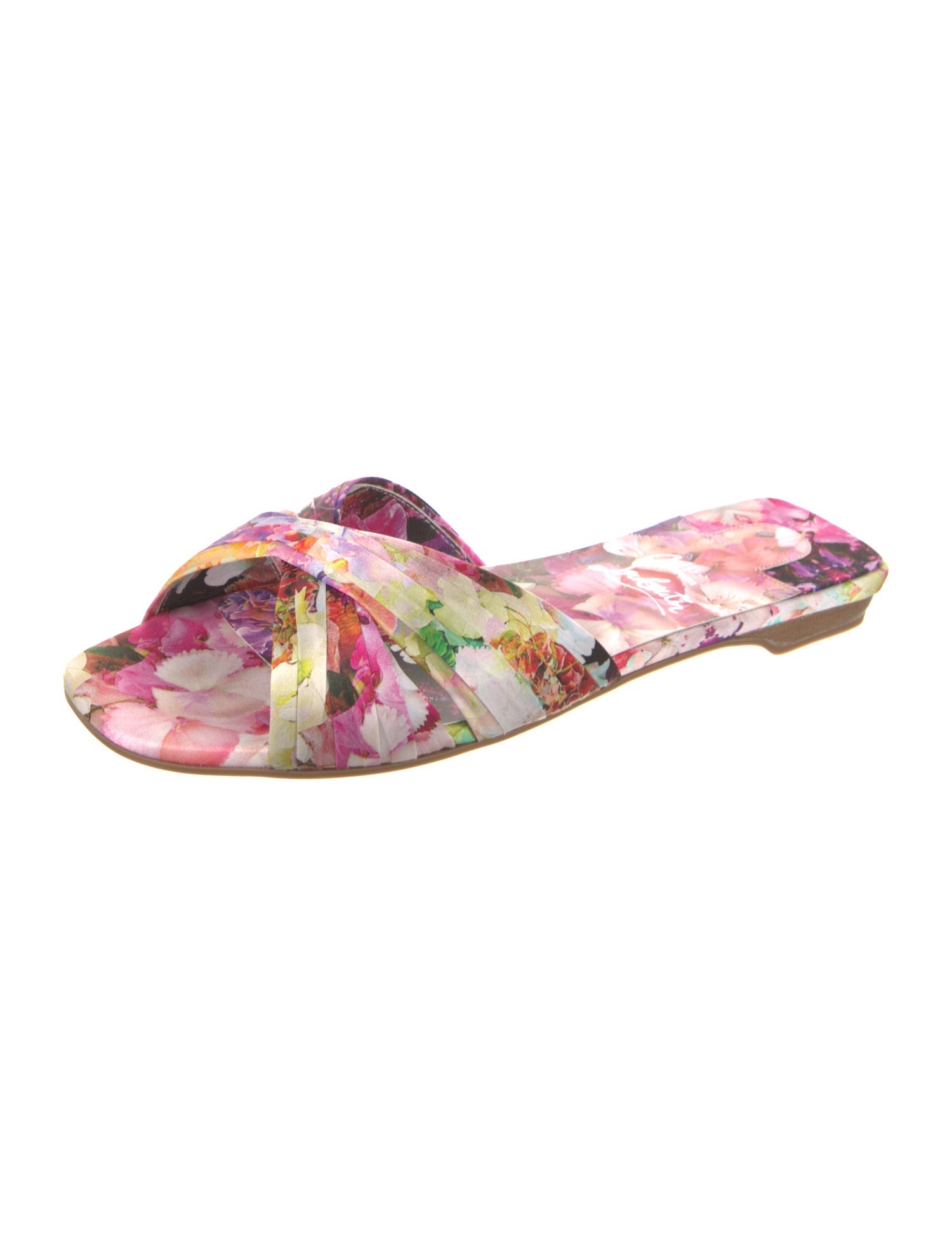 Christian Louboutin Satin Printed Slides w/ Tags