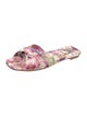Christian Louboutin Satin Floral Print Slides
