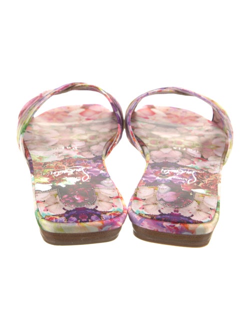 Christian Louboutin Satin Floral Print Slides