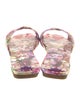Christian Louboutin Satin Floral Print Slides