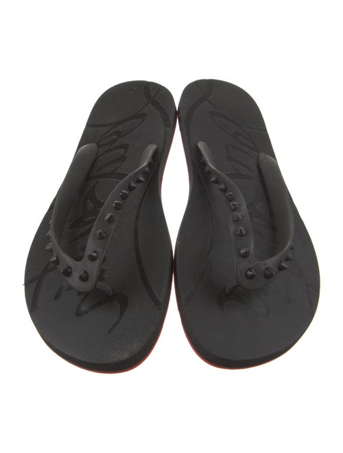 Christian Louboutin Rubber Studded Accents Flip Flops
