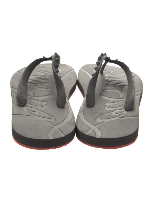 Christian Louboutin Rubber Studded Accents Flip Flops