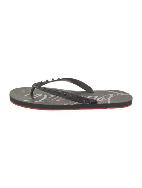Christian Louboutin Rubber Studded Accents Flip Flops