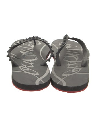 Christian Louboutin Rubber Studded Accents Flip Flops