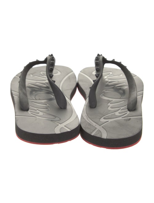 Christian Louboutin Rubber Studded Accents Flip Flops