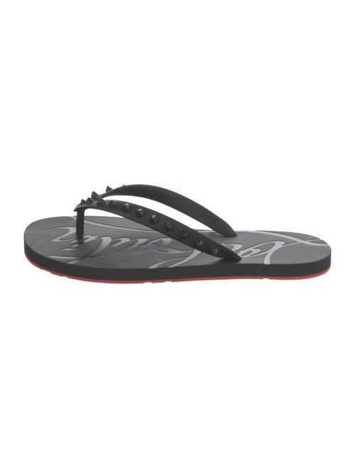 Christian Louboutin Rubber Studded Accents Flip Flops