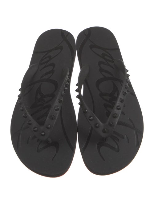 Christian Louboutin Rubber Studded Accents Flip Flops