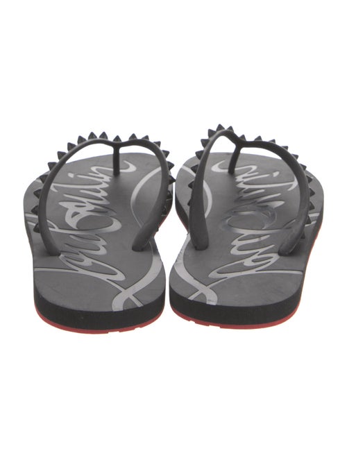 Christian Louboutin Rubber Studded Accents Flip Flops