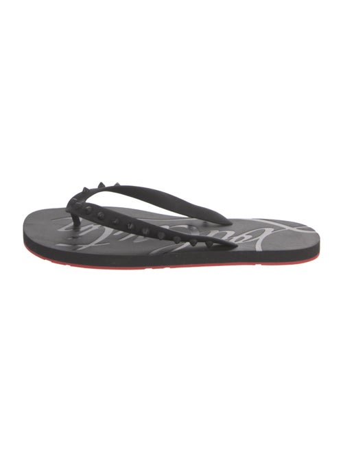 Christian Louboutin Rubber Studded Accents Flip Flops