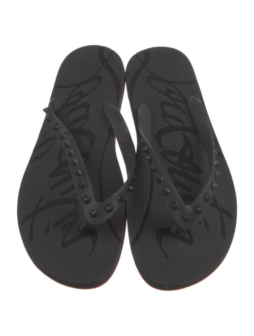 Christian Louboutin Rubber Studded Accents Flip Flops