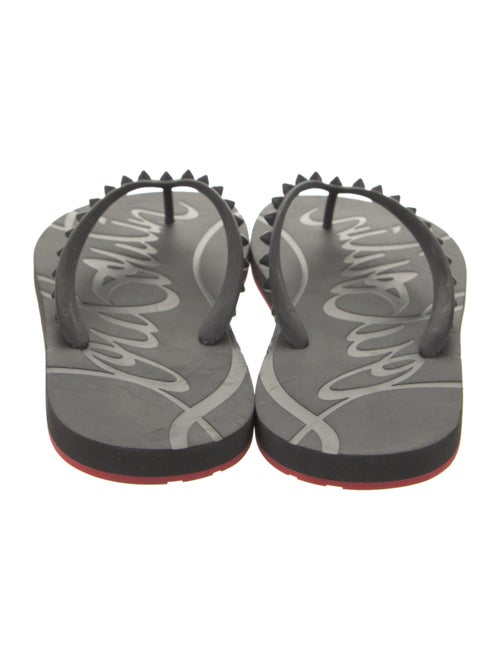 Christian Louboutin Rubber Studded Accents Flip Flops