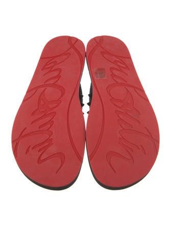 Christian Louboutin Rubber Studded Accents Flip Flops