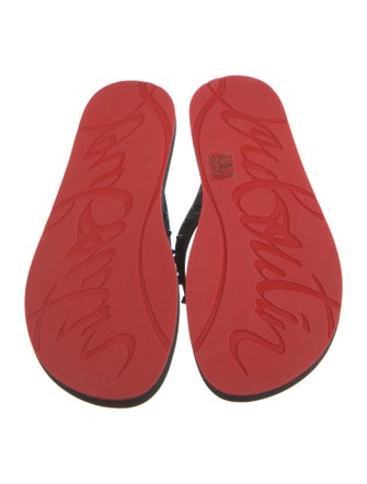 Christian Louboutin Rubber Studded Accents Flip Flops