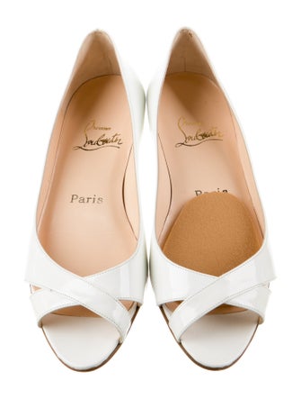 Christian Louboutin Patent Leather Cutout Accent Flats w/ Tags