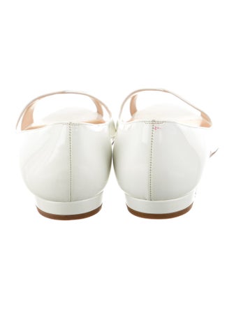 Christian Louboutin Patent Leather Cutout Accent Flats w/ Tags