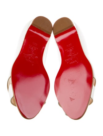 Christian Louboutin Patent Leather Cutout Accent Flats w/ Tags