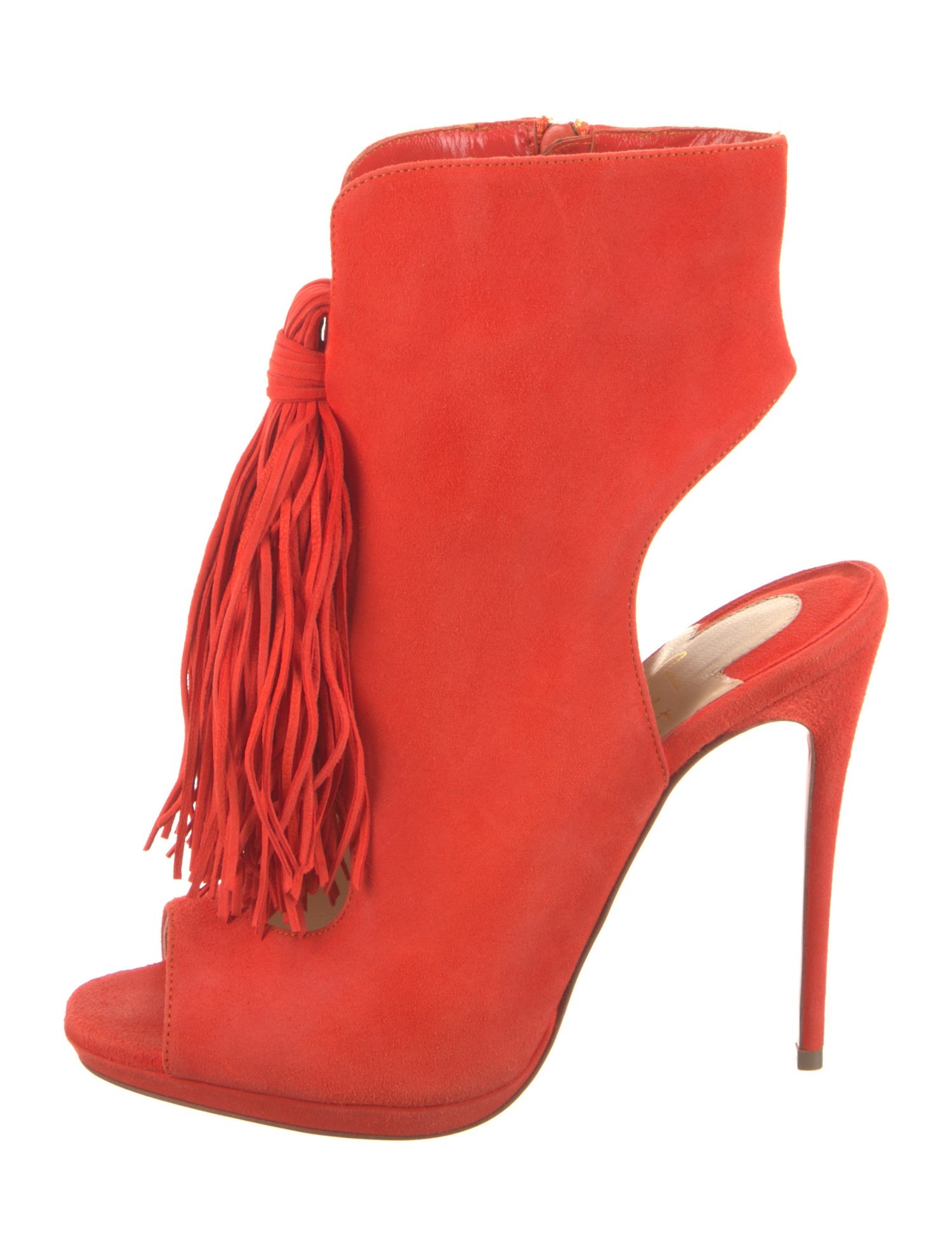 Christian Louboutin Suede Cutout Accent Slingback Sandals w/ Tags