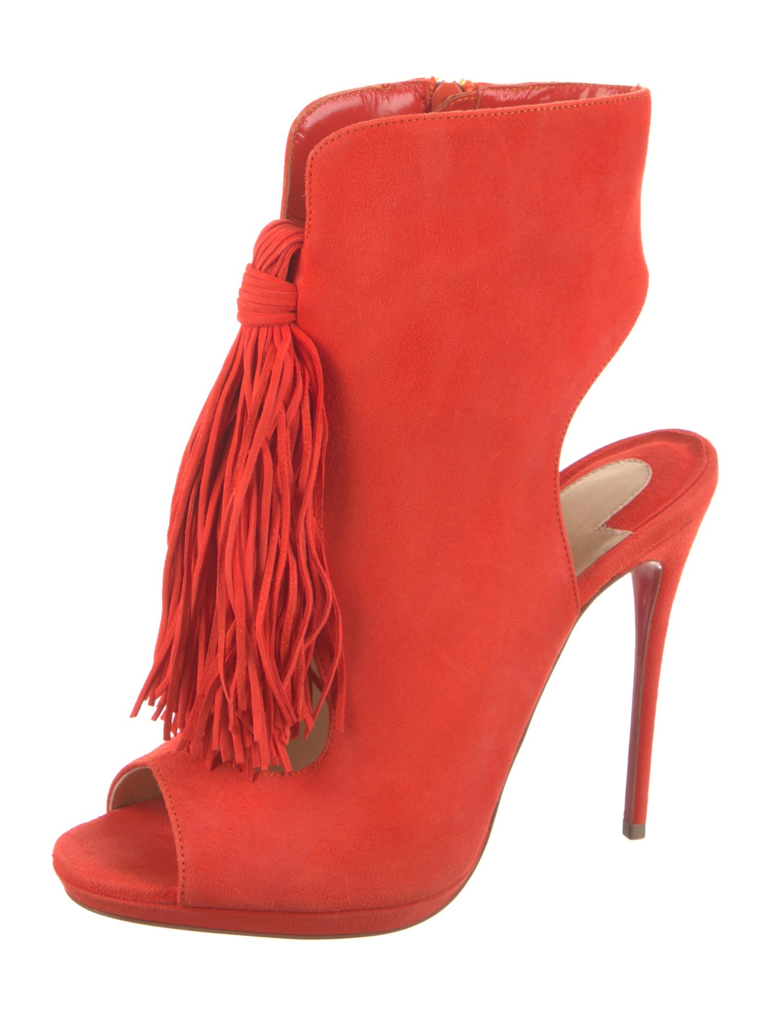 Christian Louboutin Suede Cutout Accent Slingback Sandals w/ Tags