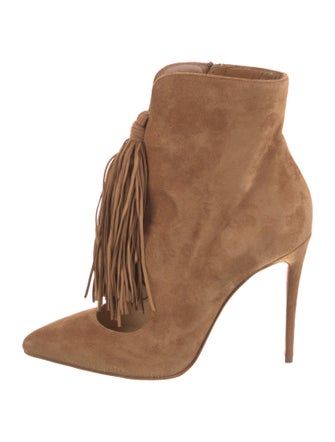 Christian Louboutin Suede Cutout Accent Pumps w/ Tags