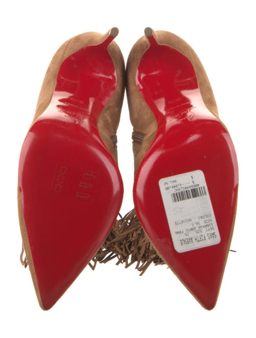Christian Louboutin Suede Cutout Accent Pumps w/ Tags