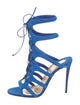Christian Louboutin Suede Cutout Accent Gladiator Sandals