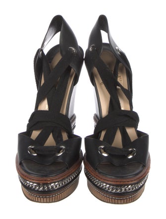 Christian Louboutin Leather Printed Sandals