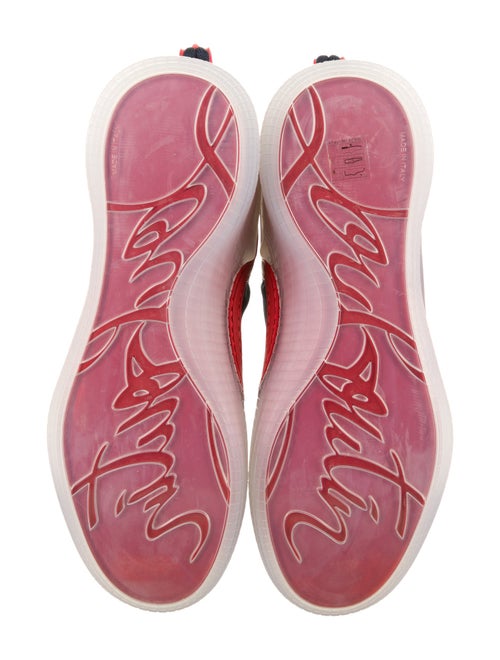Christian Louboutin Suede Colorblock Pattern Sneakers