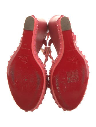 Christian Louboutin Rockstud Accents Leather Espadrilles