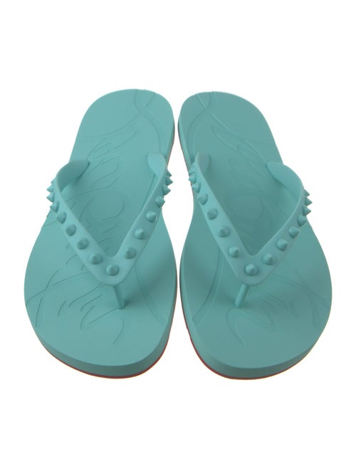 Christian Louboutin Rubber Studded Accents Flip Flops