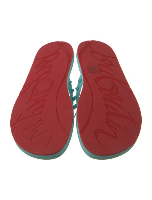 Christian Louboutin Rubber Studded Accents Flip Flops