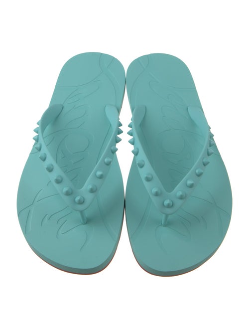 Christian Louboutin Rubber Studded Accents Flip Flops