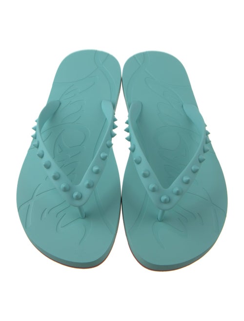 Christian Louboutin Rubber Studded Accents Flip Flops