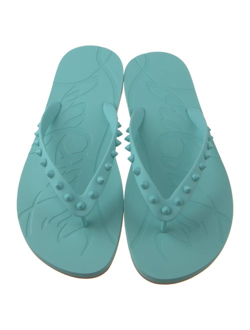 Christian Louboutin Rubber Studded Accents Flip Flops
