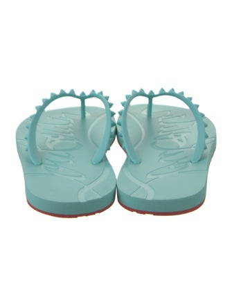 Christian Louboutin Rubber Studded Accents Flip Flops