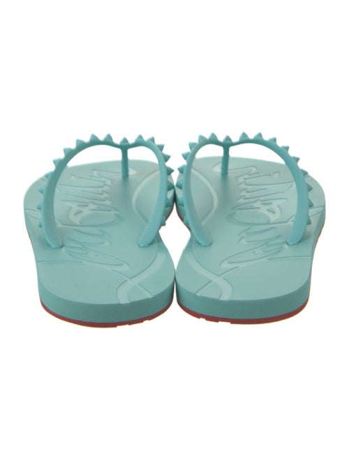 Christian Louboutin Rubber Studded Accents Flip Flops