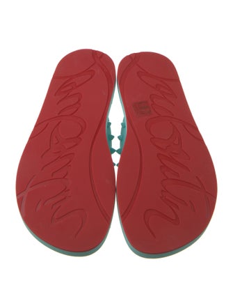 Christian Louboutin Rubber Studded Accents Flip Flops