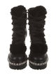 Christian Louboutin Leather Studded Accents Combat Boots