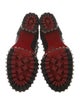 Christian Louboutin Leather Studded Accents Combat Boots