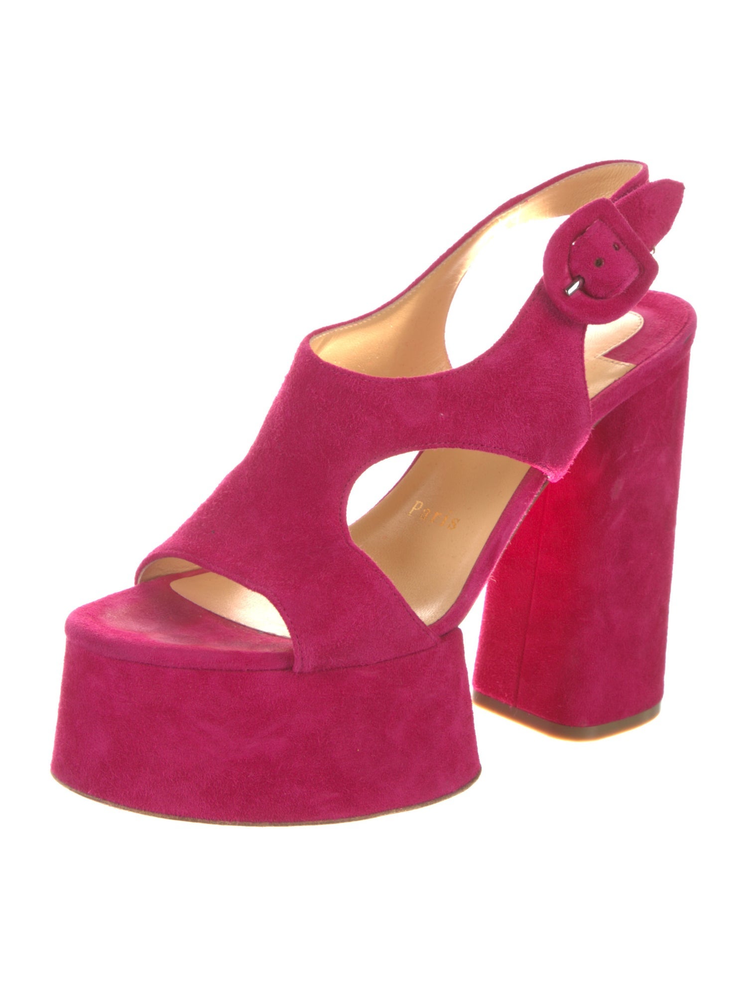 Christian Louboutin Suede Slingback Sandals