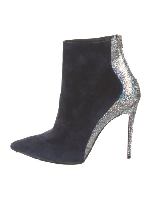 Christian Louboutin Suede Animal Print Boots