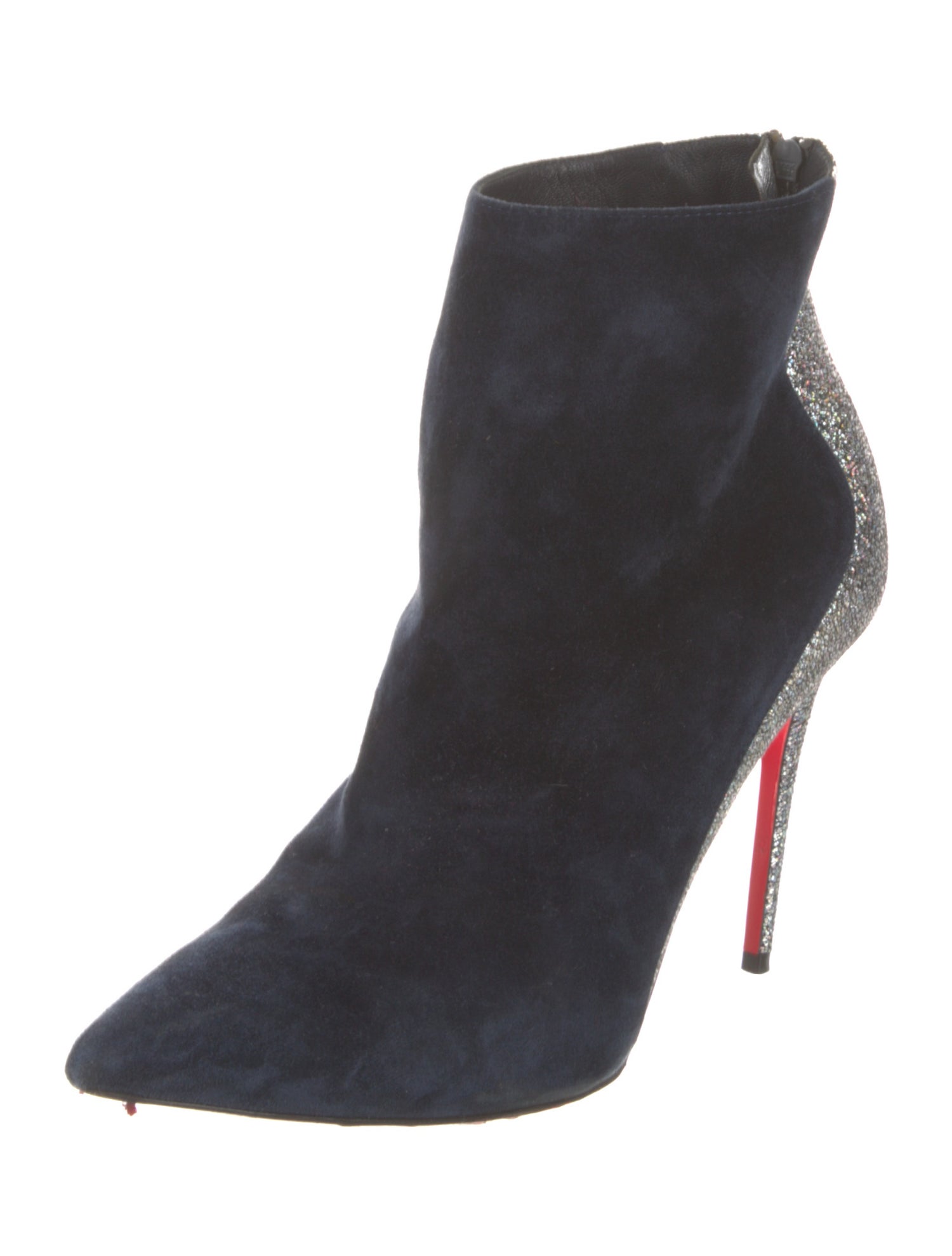 Christian Louboutin Suede Animal Print Boots