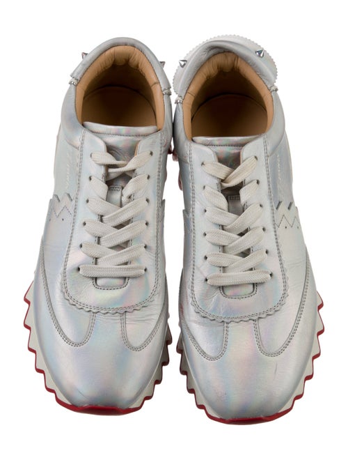 Christian Louboutin Leather Studded Accents Sneakers