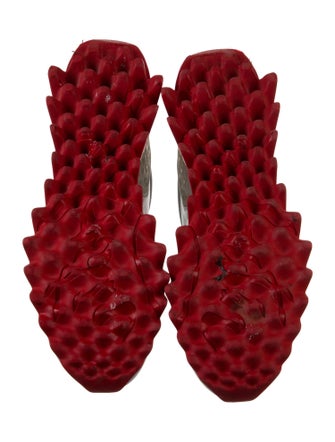 Christian Louboutin Leather Studded Accents Sneakers